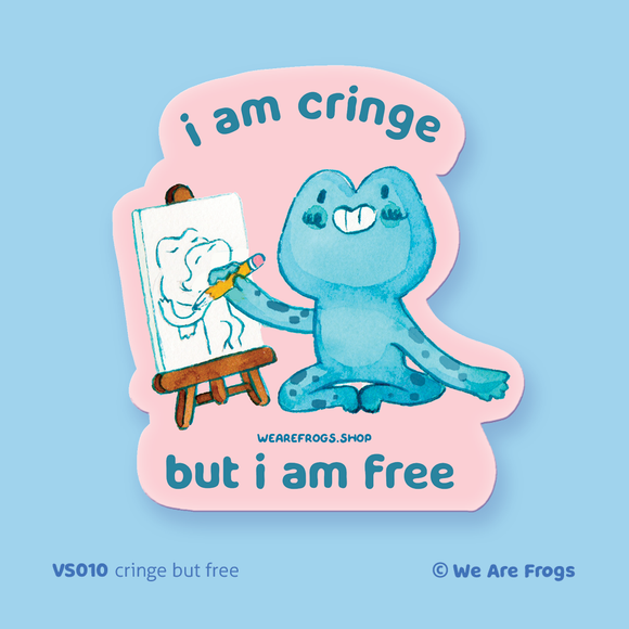 Cringe But Free Frog Sticker