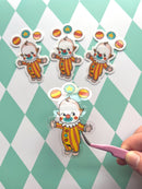 Kitschy Clown Clear Sticker-4
