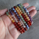 Gemstone Round Bead Bracelets-9