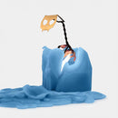 PyroPet Kisa Cat Skeleton Candle - Blue-3