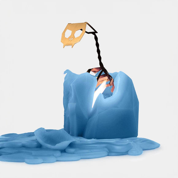 PyroPet Kisa Cat Skeleton Candle - Blue