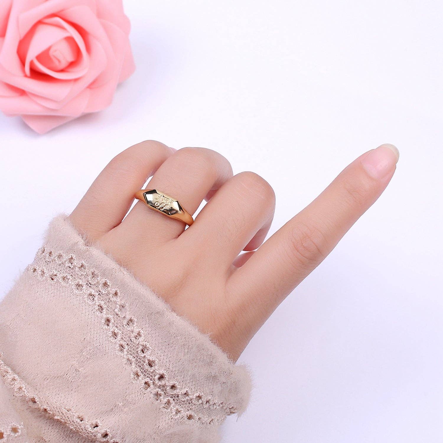 Fuck Off Adjustable Signet Ring - 0