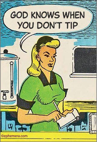 God Knows When You Don't Tip Magnet