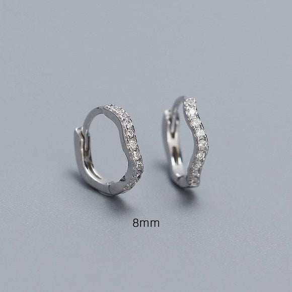 Dainty Sea Wave Hoop Earrings