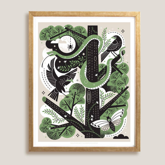 On the Tree Top Art Print
