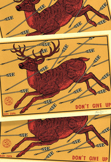 Don't Give Up Deer Print