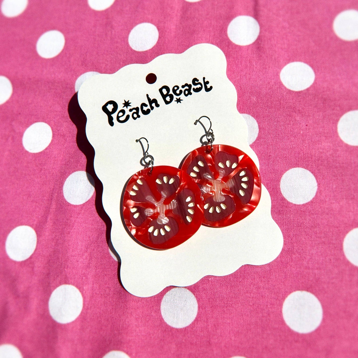 Tomato Slice Earrings