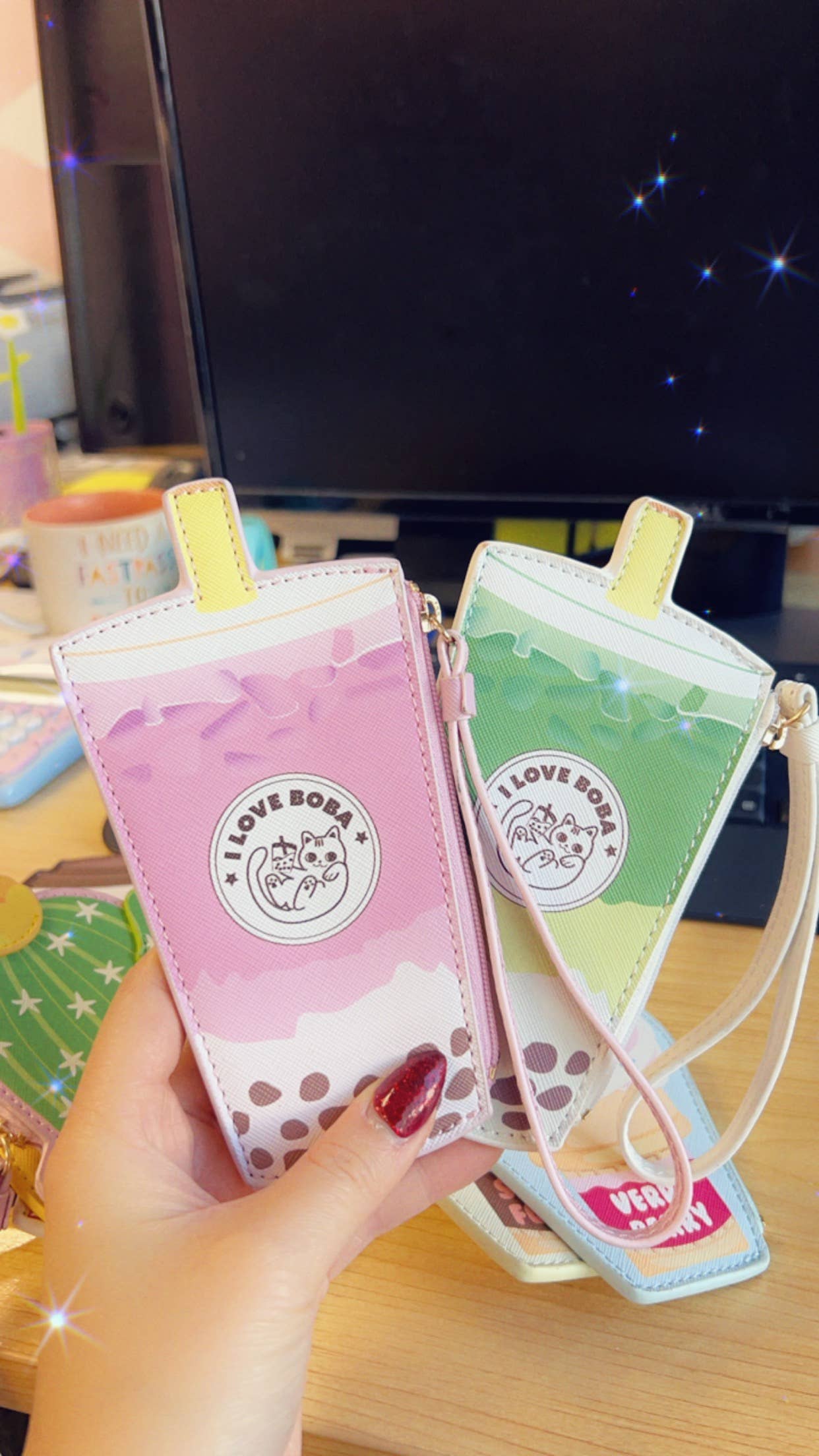 Matcha Boba Wristlet