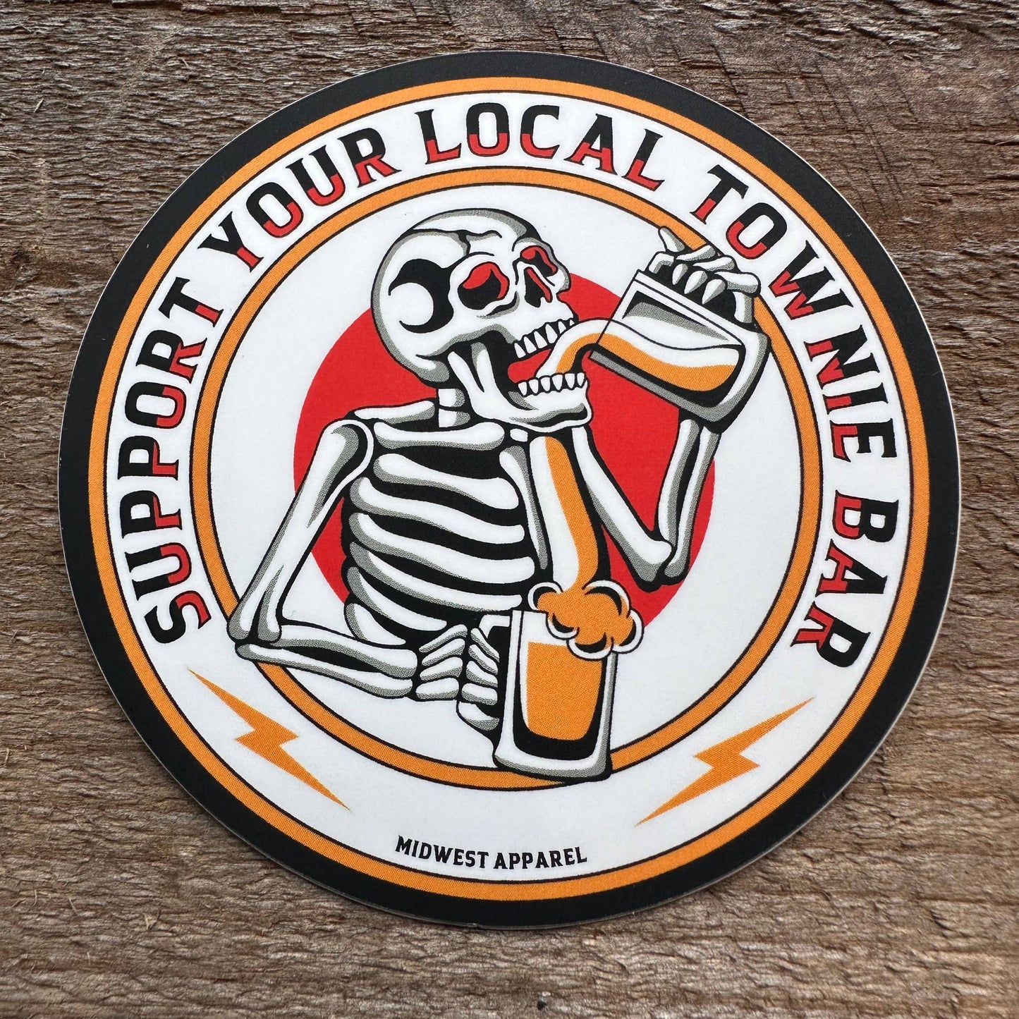 Support Your Local Townie Bar Sticker