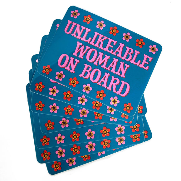 Unlikeable Woman On Board Sticker