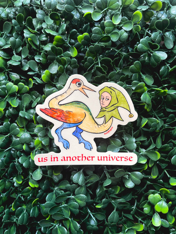 Us in Another Universe Medieval Sticker