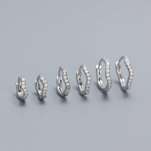 Dainty Sea Wave Hoop Earrings