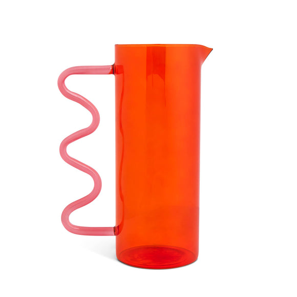 Red Squiggle Pitcher