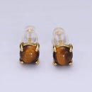 Tiger's Eye Stud Earrings-1