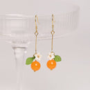 Orange Agate Dangle Earrings-4