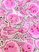 Vintage Valentine Kitten Sticker-4
