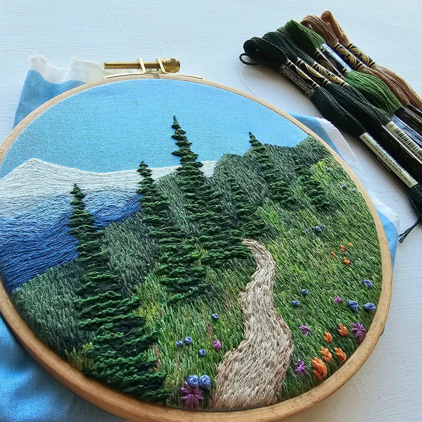 Happy Trails Landscape Embroidery Kit