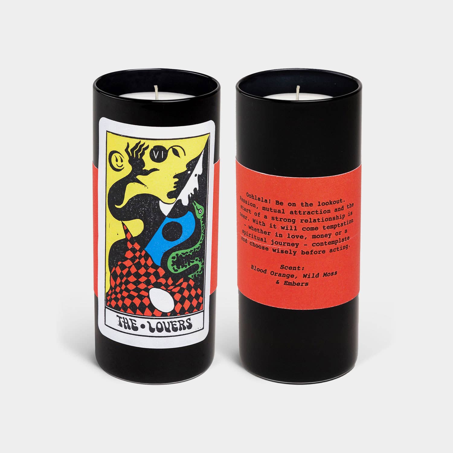 Tarot Lovers Candle - Orange + Moss Scent