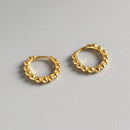 Minimalist Bead Huggie Hoop Earrings-5