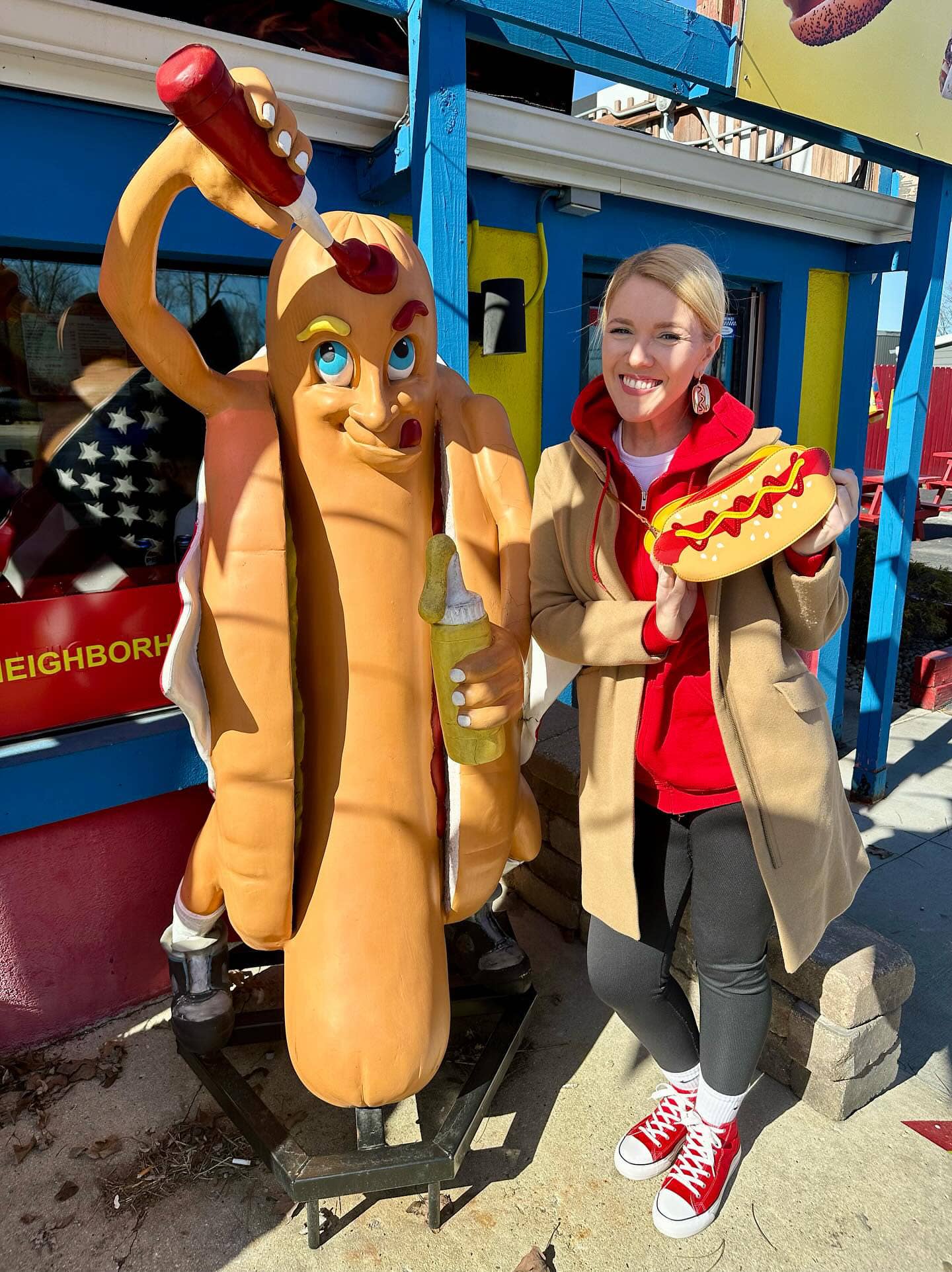 Hot Dog Crossbody Handbag