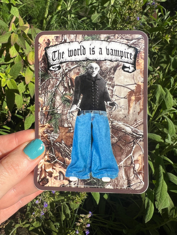 The World Is A Vampire Sticker