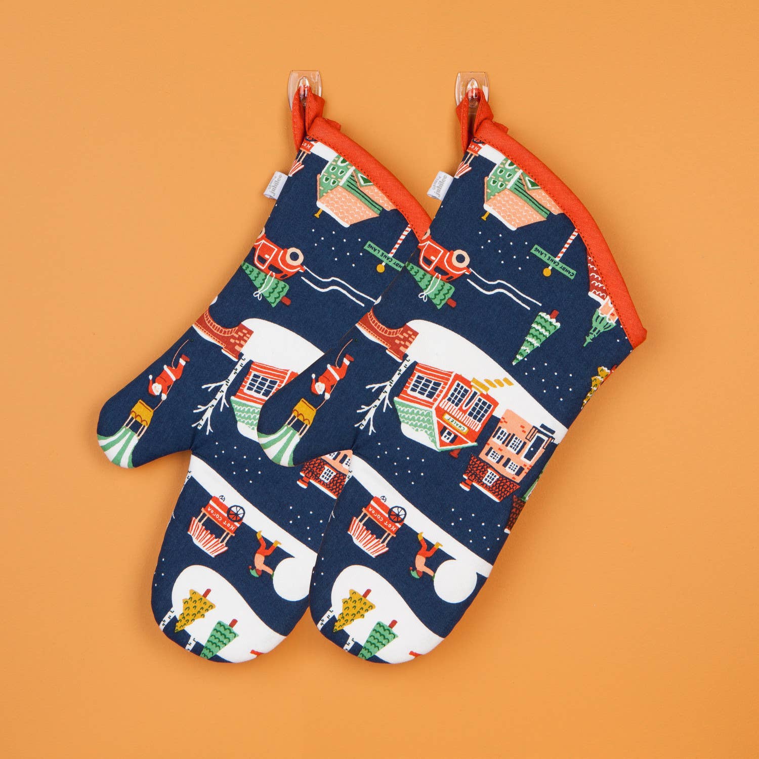 Candy Cane Lane Oven Mitts - Set of 2 - 0