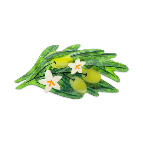 Large Olive Branch Hair Claw Clip