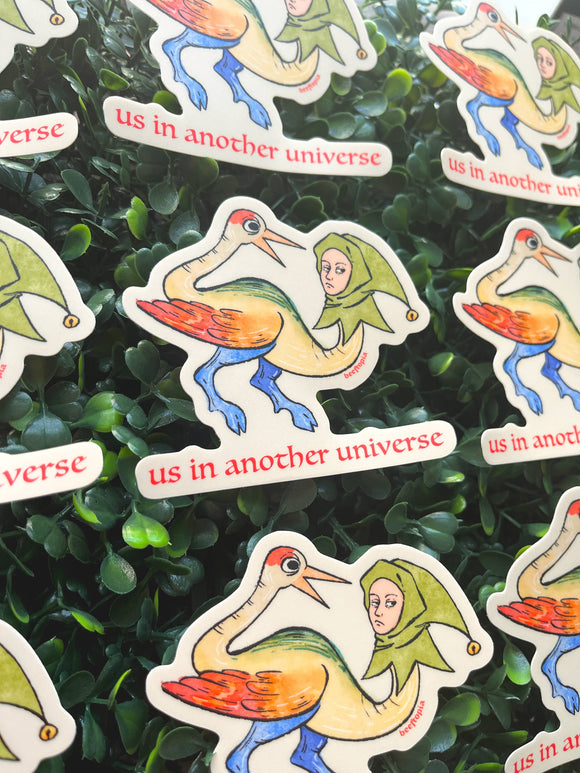 Us in Another Universe Medieval Sticker