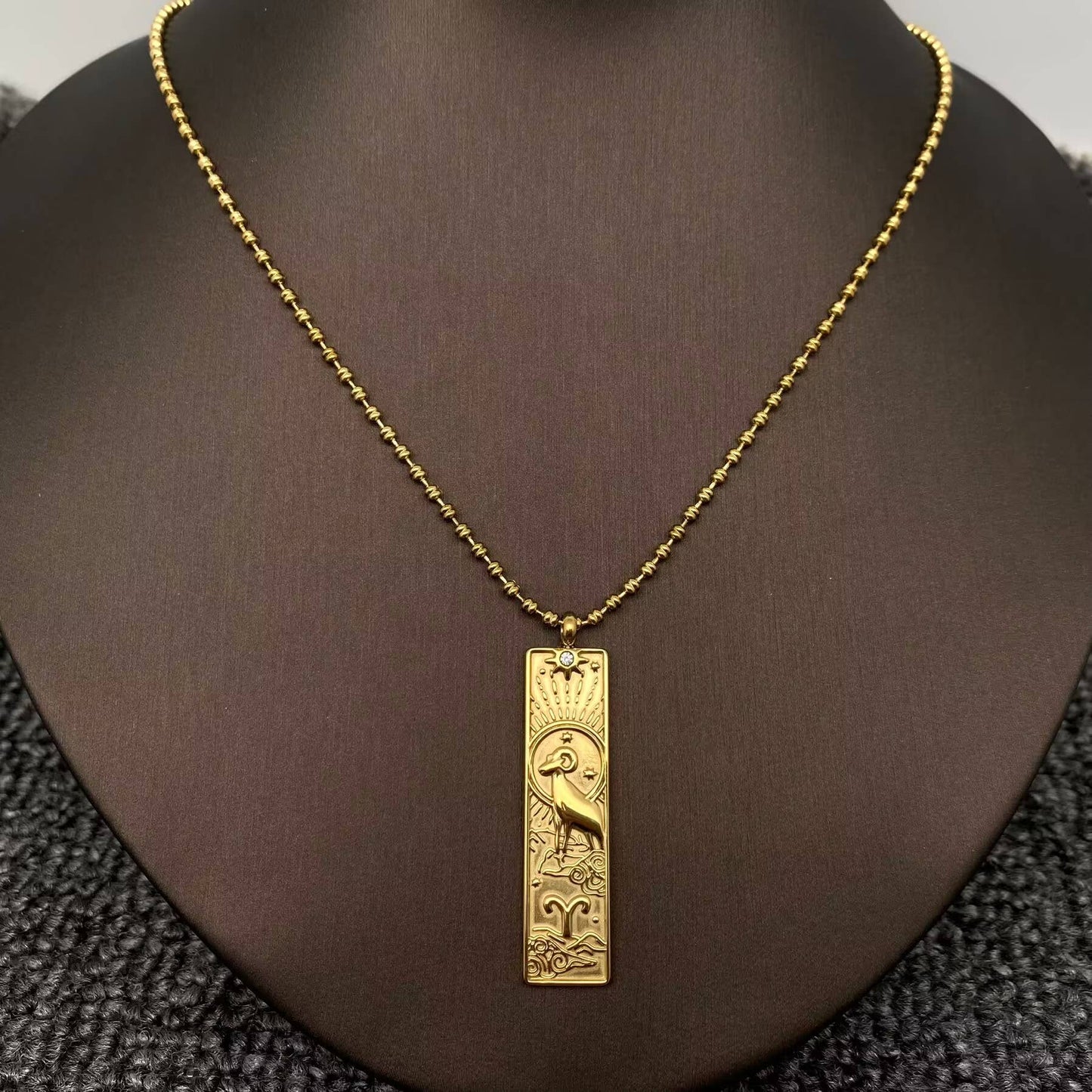 Rectangular Zodiac Necklace