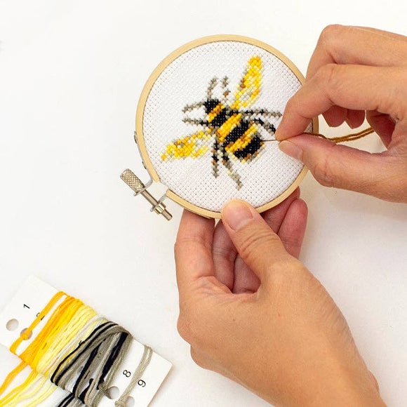 Bee Mini Cross Stitch Kit