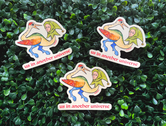 Us in Another Universe Medieval Sticker