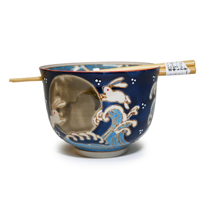 Moon Rabbit Bowl w/ Chopsticks