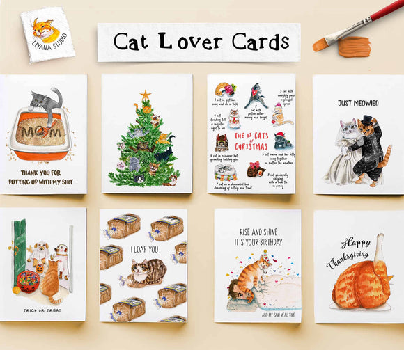 Cat Pope Wedding Card