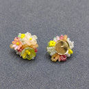 Beaded Flower Earrings-3