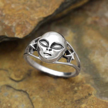 Alien Sterling Silver Ring