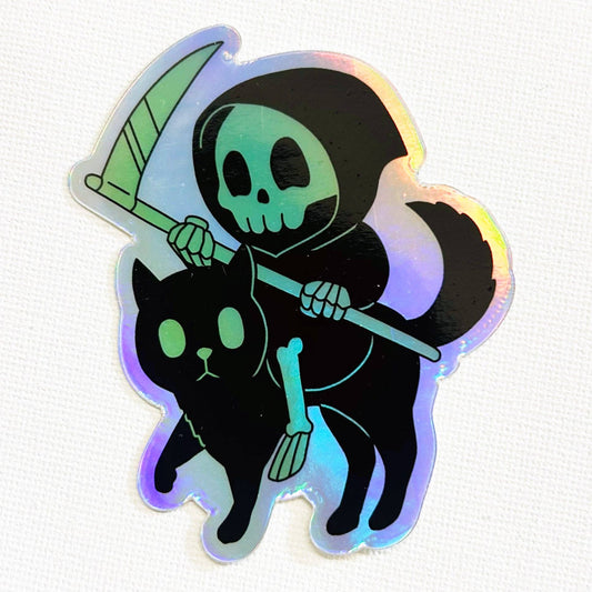 Holo Reaper Cat Sticker