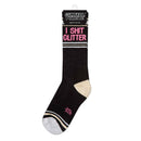I Shit Glitter Gym Crew Socks-3