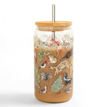 Winter Flora & Fauna Can Glass - 0