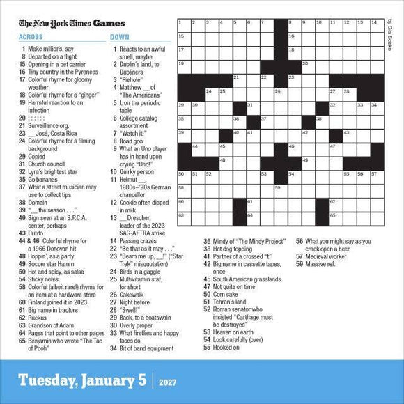 The New York Times Crossword Page-A-Day Calendar 2027