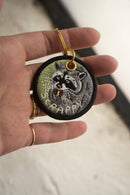 Scrappy Raccoon Embroidered Keychain-2