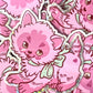Vintage Valentine Kitten Sticker