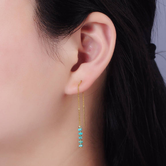 Turquoise Threader Earrings