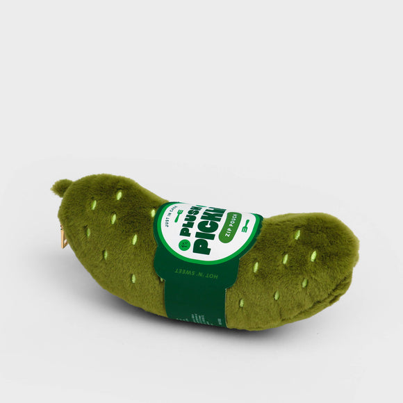 Plush Pickle Zip Pouch