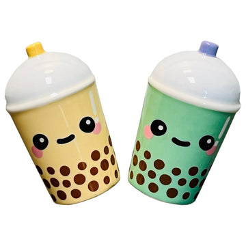 Boba Tea Salt + Pepper Shakers