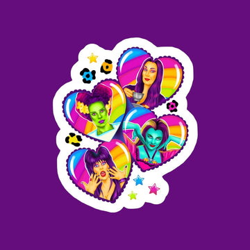 Horror Halloween Neon Sticker 