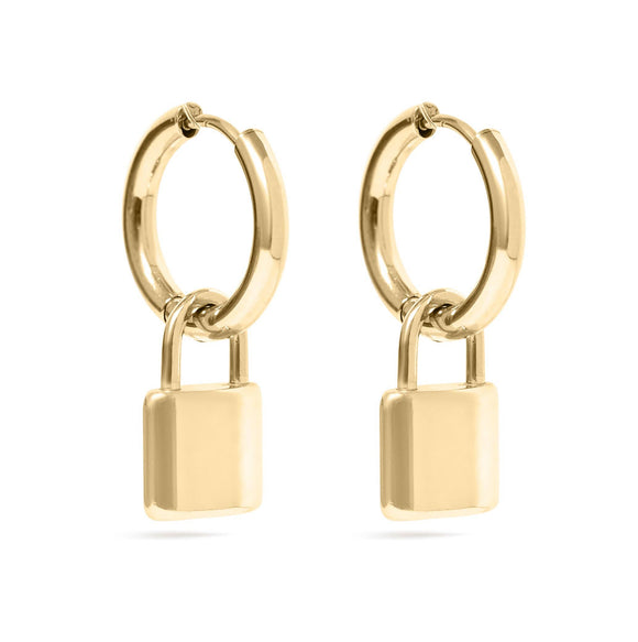 Padlock Hoop Earrings