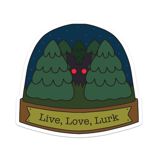 Live Love Lurk Mothman Sticker