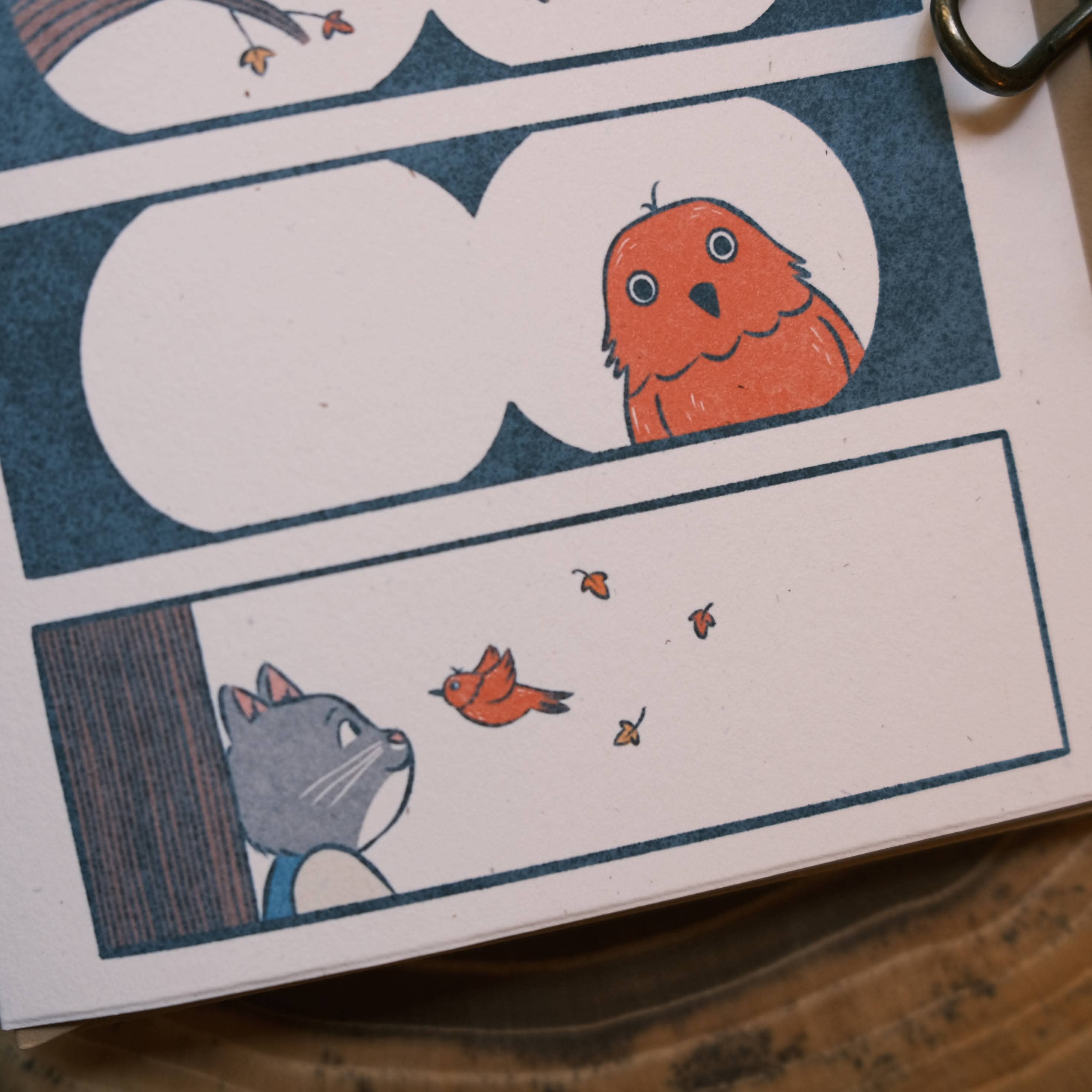 Cat Birdwatching Greeting Card