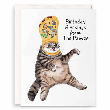 Cat Pope Wedding Card