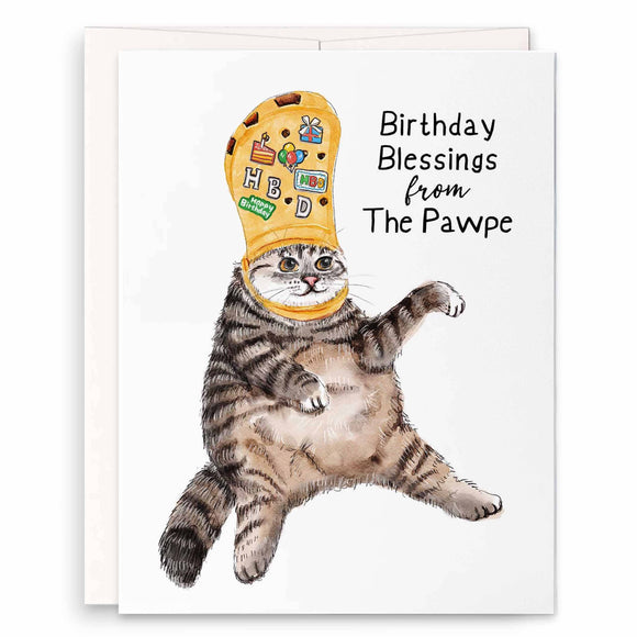 Cat Pope Wedding Card